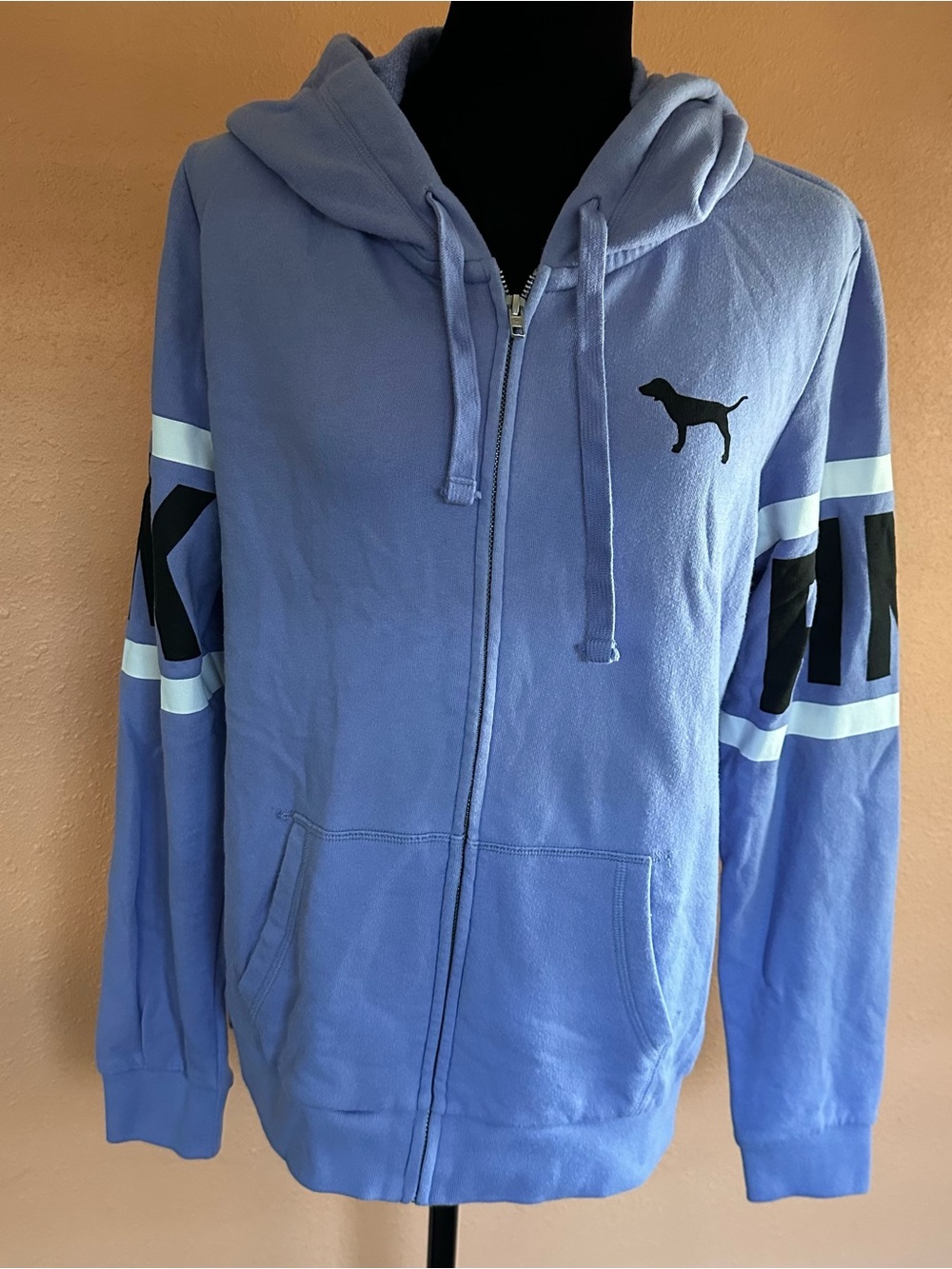 Victoria's Secret Light Blue Full-Zip Hoodie
